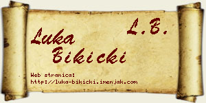 Luka Bikicki vizit kartica